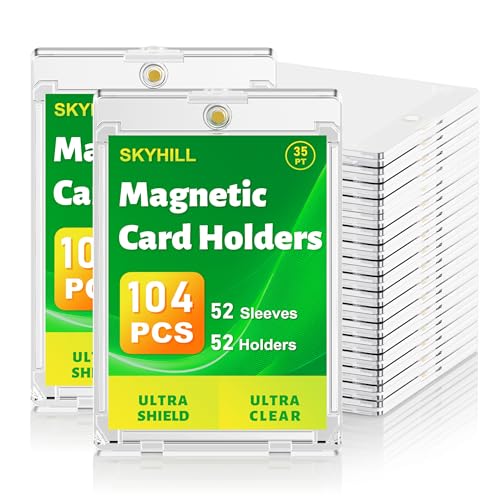 Magnetic Card Holder - 52ct Slim Waterproof Cases for Trading Cards