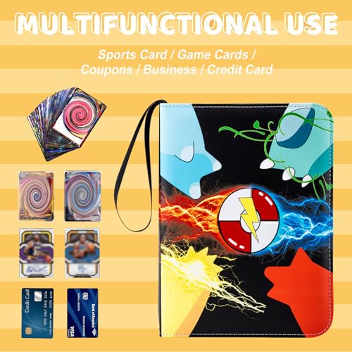 4-Pocket Card Binder with 50 Removable Sleeves - Holds 400 Cards