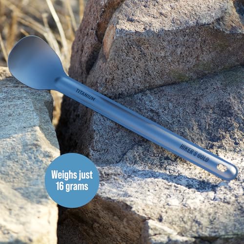 Ultralight Titanium Spoon for Hiking & Camping - 8.5 Inch