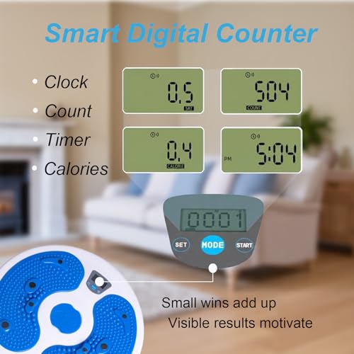 Waist Twister Disc with Digital Counter - Core Trainer Board, Blue