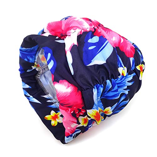 Pleated Swim Cap for Long Hair - Non-Waterproof Bathing Cap