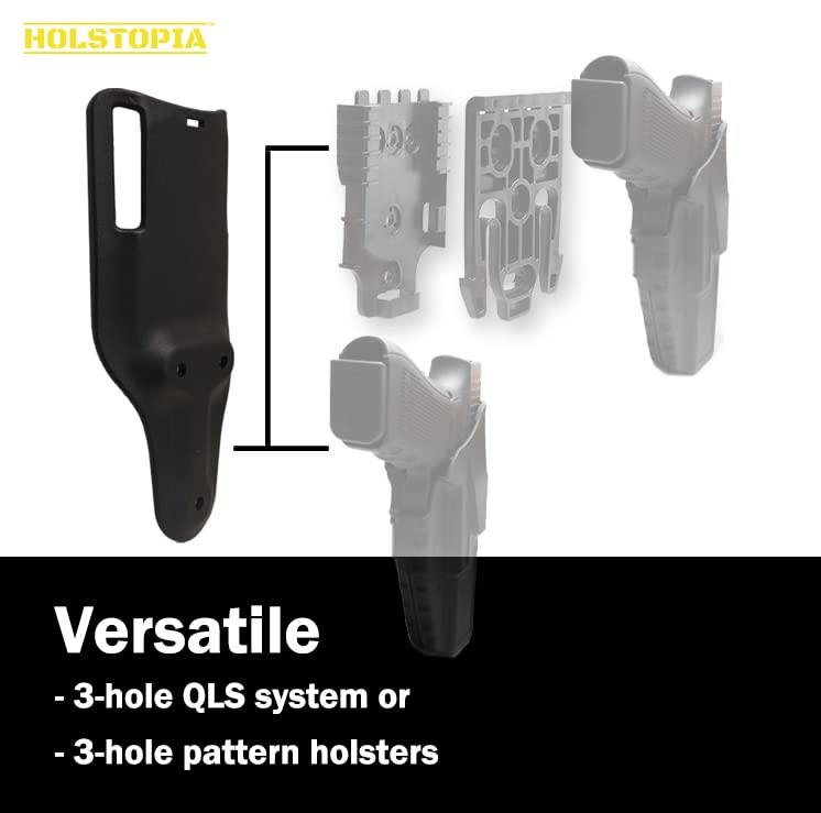 Low-Ride UBL Duty Belt Loop - Universal Low Ride Holster Accessory, Fits 2-Inch Belts, Heavy Duty Polymer