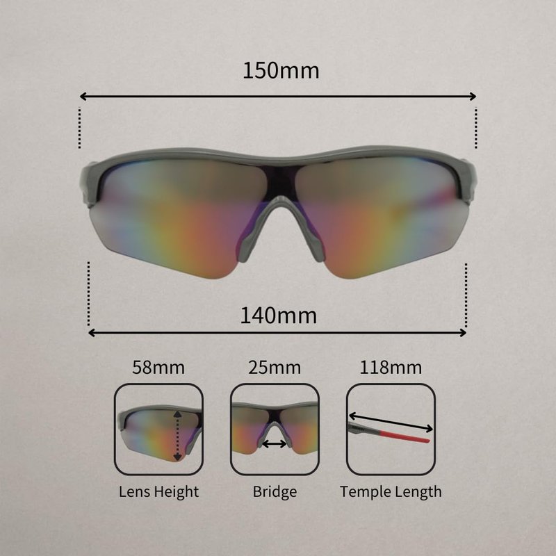RAWIN Sport Sunglasses for Cycling, Running and Active Lifestyles I Lightweight and Durable Design (Polarized Smoke Lens)