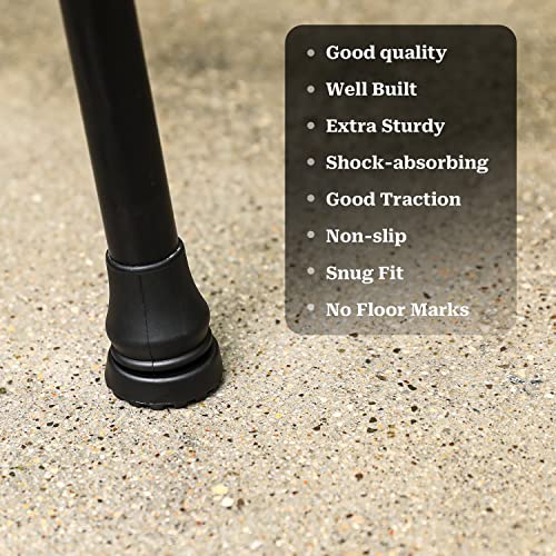 Replacement Cane Tips 3/4 Inch - Heavy Duty Anti-Slip Rubber Tips