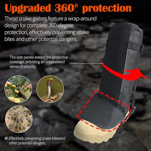 Adjustable Snake Proof Gaiters for Men & Women - Leg Guards
