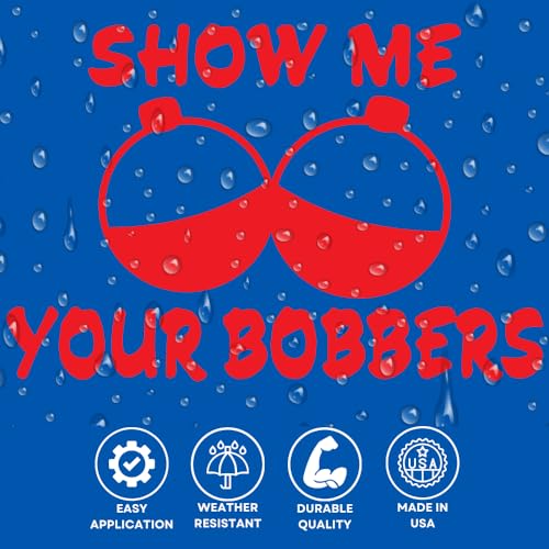 Funny Fishing Vinyl Decal - 6x4 Inches Red for Cars & Trucks