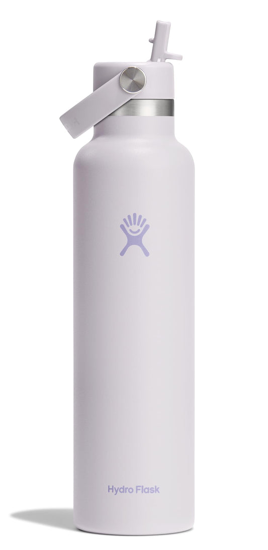 Hydro Flask Water Bottle - Insulated Stainless Steel - Straw Lid, Non Spill, Leakproof in 24 Oz Cloud Pink