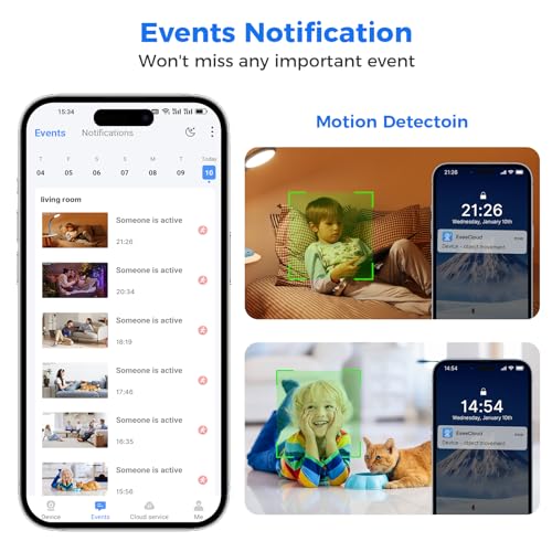 Hiseeu Indoor Security Camera, 2.4G/5G 5MP Pet Camera Baby Monitor, PTZ 360¡Æ, Auto Tracking, 2 Way Audio, Night Vision, PIR Detection, No Monthly Fee