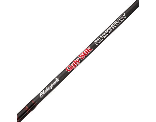 Ugly Stik 7’6” Inshore Select Spinning Rod, One-Piece, 8-20lb Line Rating, Medium Rod Power, 1/4-5/8 oz. Lure Rating, Versatile and Dependable