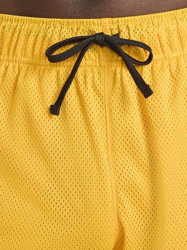 Reebok Men's Hoopwear Mesh 9” Shorts Small Electric Amber Basketball Athletic