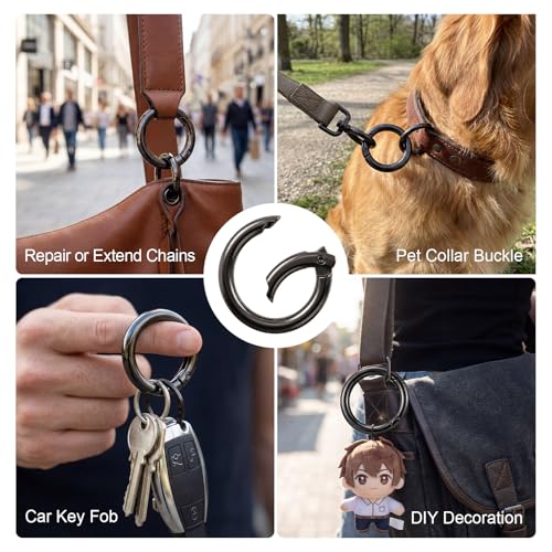 12-Piece Carabiner & O-Ring Clip Set - Lightweight Aluminum Organizer