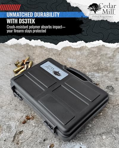 TSA Approved Hard Pistol Case with Pick and Pluck Foam - Black
