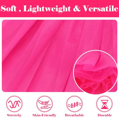 Olreco Hot Pink 5-Layer Tutu Skirt for Women - Adult Flexible One Size Halloween