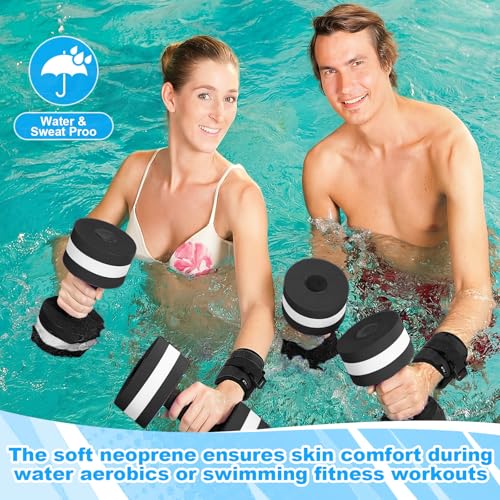 Water Aerobics Set - 4 Piece Pool Exercise Kit with Dumbbells & Weights