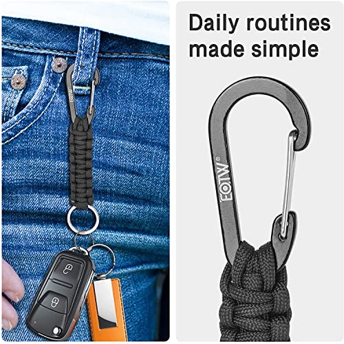 EOTW Paracord Keychain for Men Women Carabiner Backpack with Aluminum