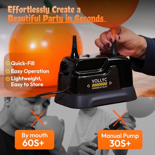 Electric Balloon Pump with Dual Nozzles – Fast & Portable Inflator for Parties