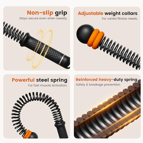 Adjustable Ropeless Battle Ropes - Portable Workout Equipment, Black | Customizable Weights