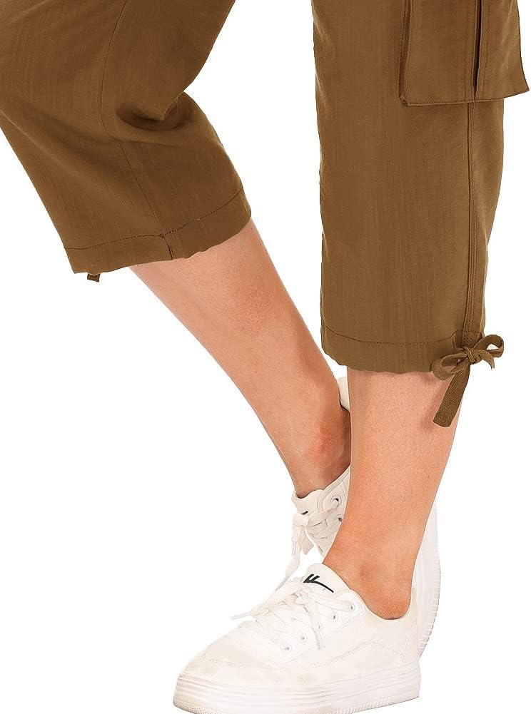 MoFiz Women's Capri Pants - Lightweight Casual Capris with Pockets | Loose Fit Cargo Design
