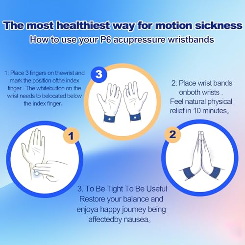 Motion Sickness Relief Bands for Kids - Anti-Nausea Acupressure - Camo Blue