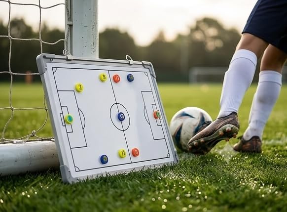 Magnetic Soccer Coaches Clipboard - Large Dry Erase Tactics Board