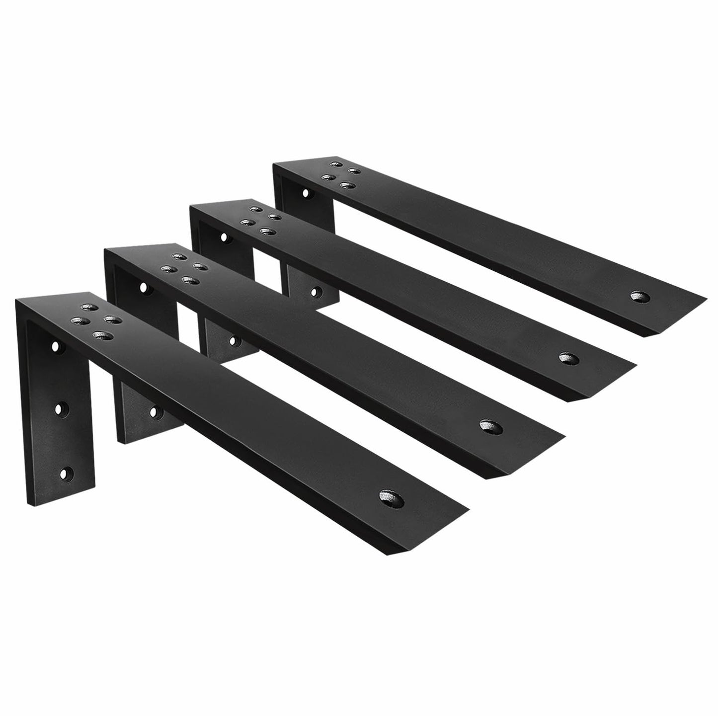 Countertop Support Brackets 4 Pack L Bracket Countertop Brackets 16" x 6" x 2.5" Heavy Duty 3/8" Thick Shelf Brackets Metal Corbels L Shape Bracket for Wood Shelf/Quartz/Granite/Concret Countertops