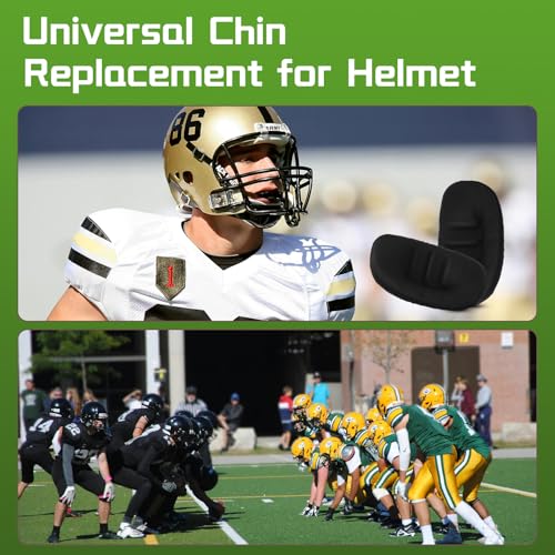 Softball Fielder's Facemask Chin Cup Replacement - 3 Pack, Black