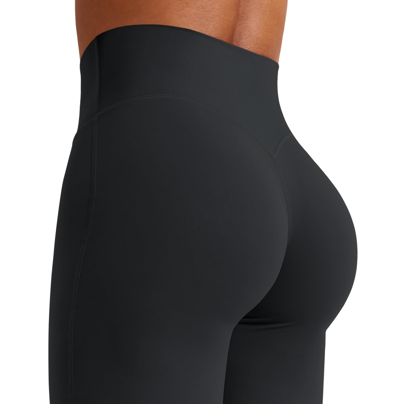 YEOREO Workout Womens Straight Leggings 33" Eddiy Gym Yoga Pants Black M