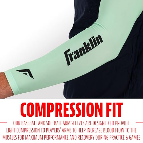 Baseball Arm Compression Sleeves - Mint / Small-Medium