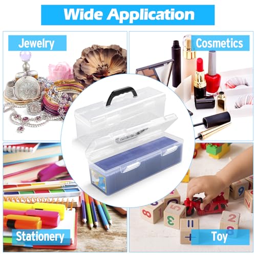 SUNEZLGO 2 Pack Card Storage Box for Toploader & Standard Cards, Large Capacity