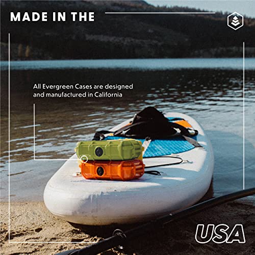 Evergreen 56 Waterproof Dry Box Protective Case with Pick & Pluck Foam - Orange Travel Safe/Mil Spec/USA Made