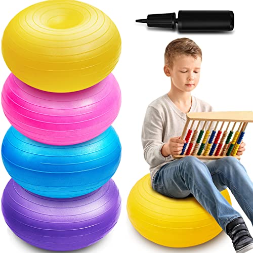 Lewtemi 4 Pack Flexible Classroom Seating Donut Chairs - Fresh Color 20"