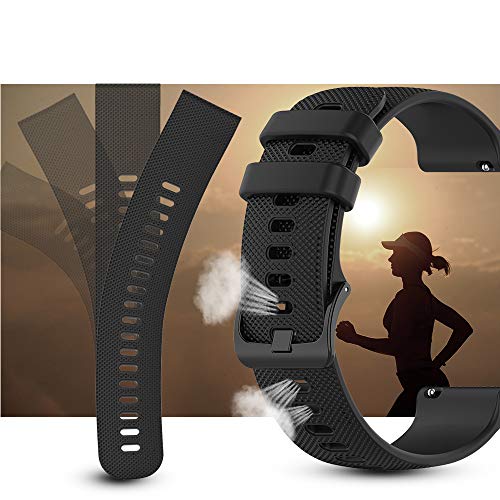 20MM Silicone Watch Band Strap for Michael Kors Access Gen 4 MKGO - Black
