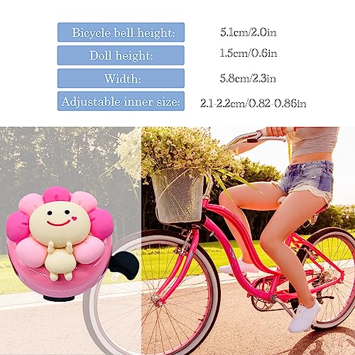 Pink Flower Fairy Bicycle Bell - Durable Aluminum for Kids