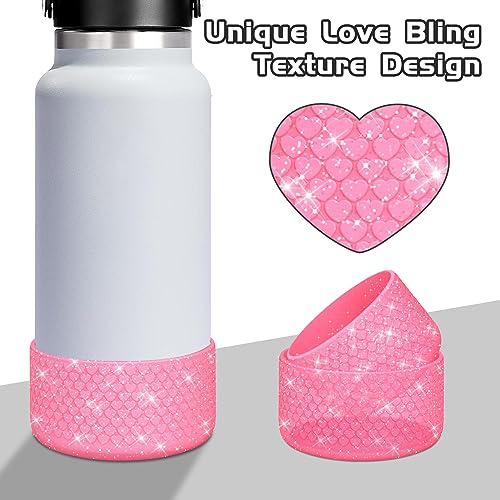 Silicone Boot Sleeve with Heart Design for Water Bottles
