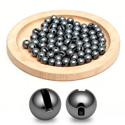 Black Nickel 3.0mm Slotted Tungsten Beads for Fly Tying - 50PCS
