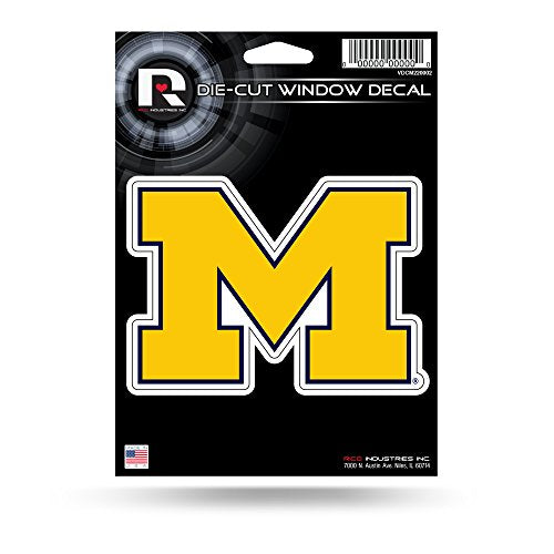 NCAA Die Cut Decal - Michigan Wolverines 5.75 x 7.75" Maize