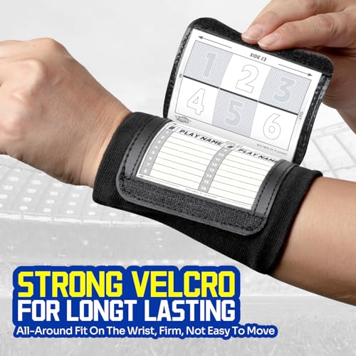 Youth Football Wristbands with Playbook Stickers & Cards - Waterproof Tactical Gear
