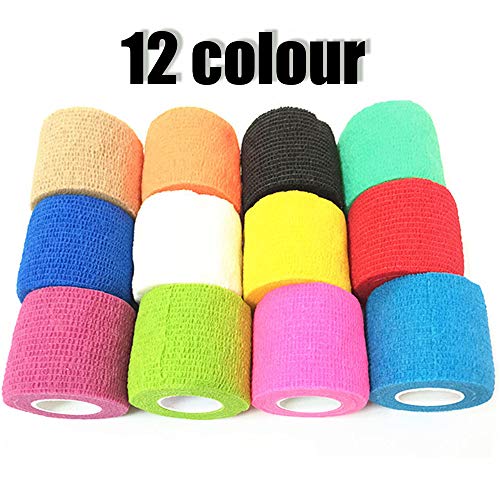12 Pack Self-Adhesive Bandage Wrap - 2" x 5 Yards