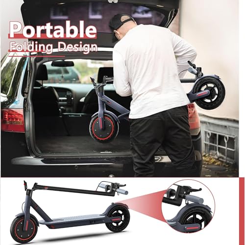Electric Scooter for Adults, 350W Motor, 19mph Speed, 21 Miles Range, Folding E-Scooter with Dual Suspension