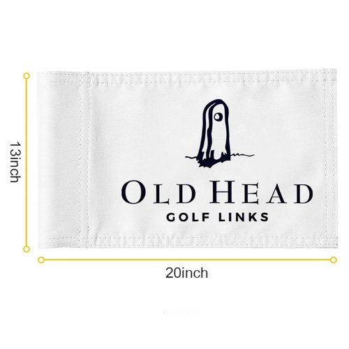 2BUT Old Head Golf Links Golf Pin PGA Flag Practic Putting Green Golf Flag For Backyard Garden Double-Sewn 600D Nylon Miniature Pin Flag Regulation Tube Flag(20"X13")