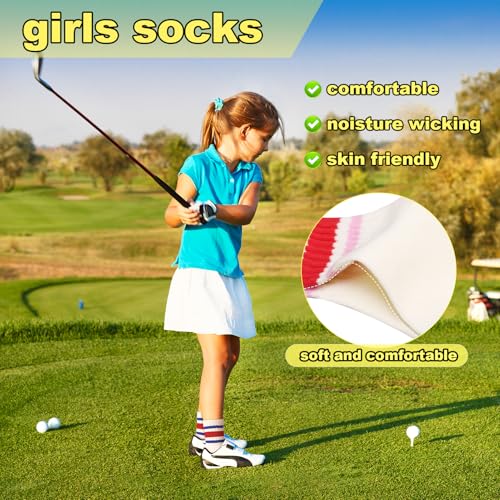 Kids Crew Socks - Cotton Comfort for 9-12 Years - Beige, 6 Pairs