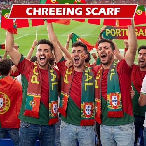 Spain Soccer Scarf - Double Sided Polyester - Portugal Variant