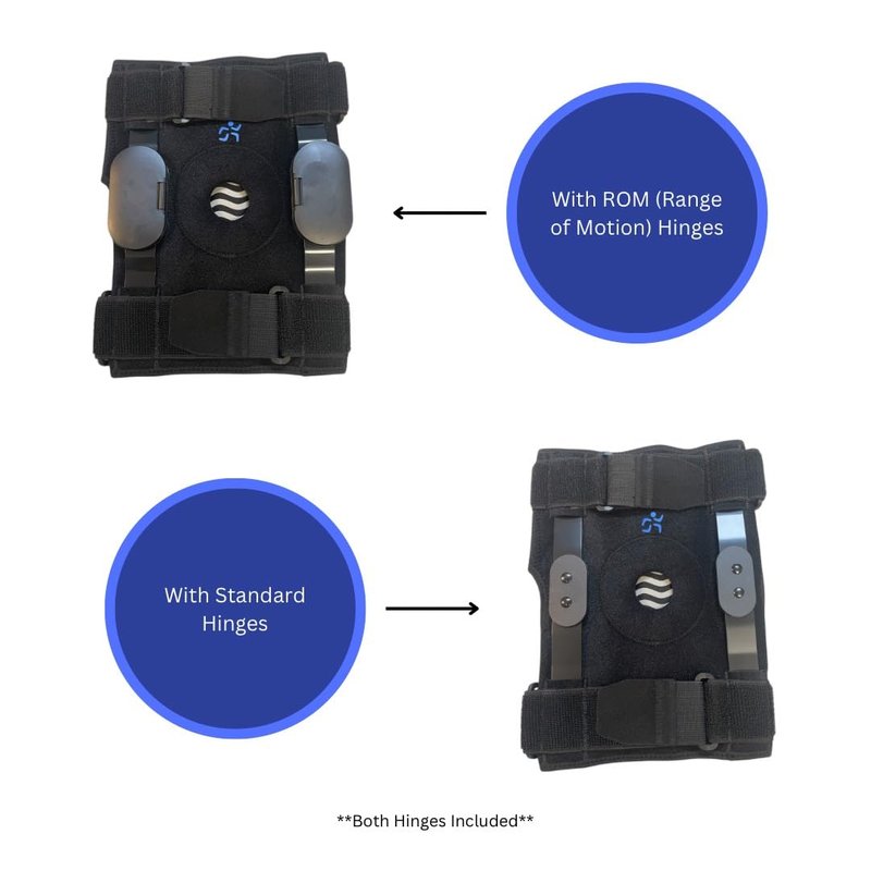 Physiohab BioBrace™ Hinged Knee Brace with Far Infrared Bio-Ceramic Material – Stabilizing Knee Support with Swappable Hinges & Hot/Cold Gel Pack – Knee Brace for ACL, MCL, Meniscus Support & Recovery (Large)