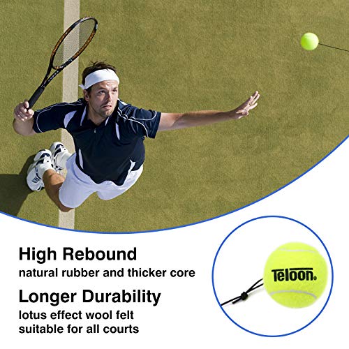 Solo Tennis Trainer with Rebound Ball & Portable Mesh Bag