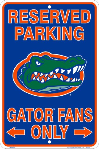 Florida Gators Reserved Parking Sign - Embossed Metal 8x12
