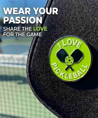 Pickleball Pin Badge - I Love Pickleball Metal Accessory