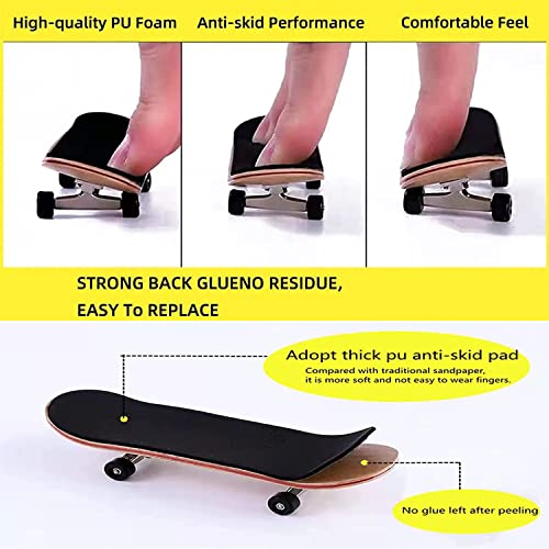 12pcs Foam Grip Tape for Fingerboards - Anti-Slip Black