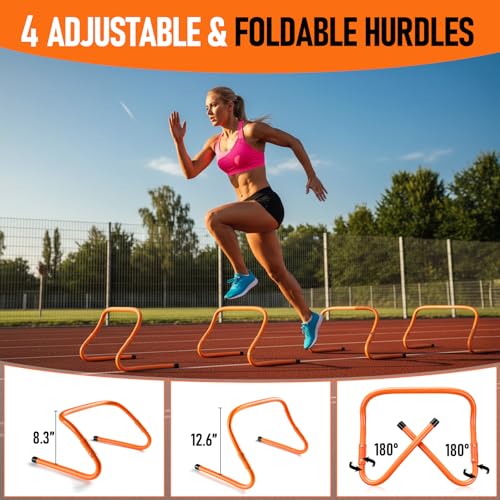20ft Speed Ladder & Agility Hurdles Training Set for Footwork