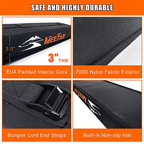 Universal Kayak Roof Rack Pads - 32 Inch Soft Pads with Straps