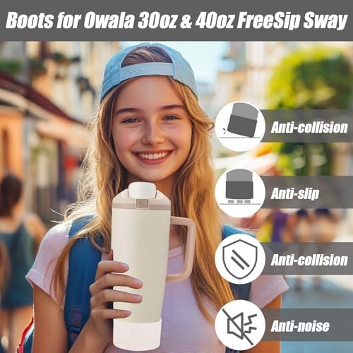 2PCS Silicone Protective Boot for 30oz & 40oz Bottles - Apricot Beige